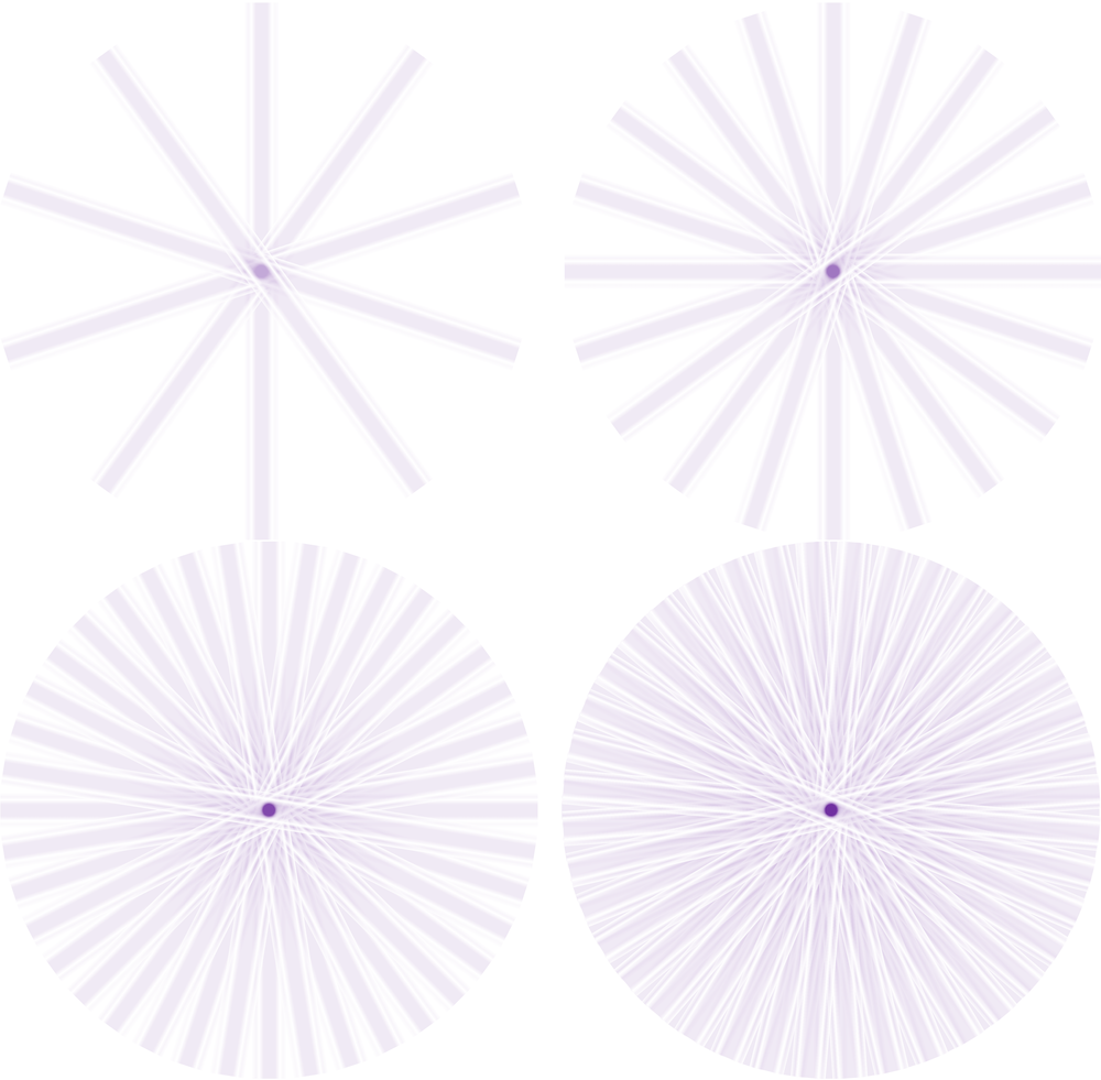 Reconstruction of point source with filtering